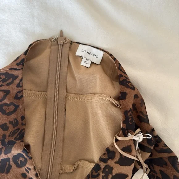 PacSun Leopard Ruffle Mini Skirt - Brown/Black - Picture 5 of 5